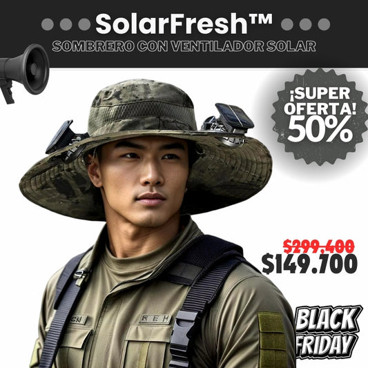 SolarFresh™ - Sombrero con ventiladores solares