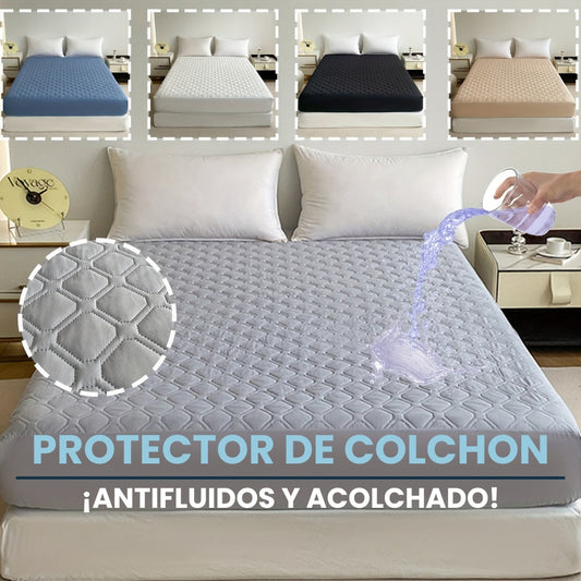 Protector de Colchón Acolchado - 100% Antifluido y Acolchado