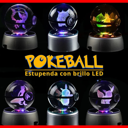 POKEBALL - Pokebola de cristal con figuras 3D